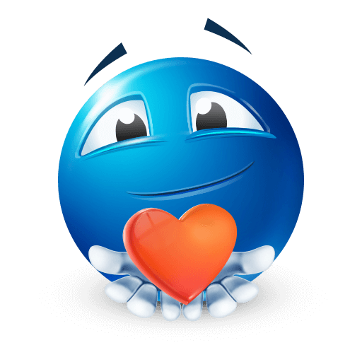 Love from the Heart Blue Emoji