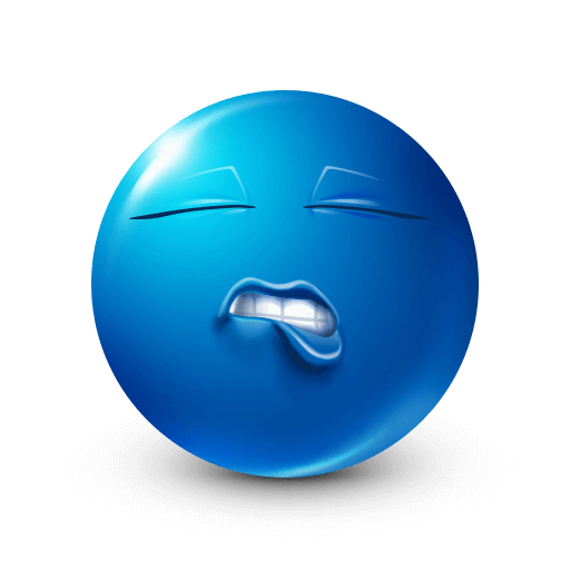 Sexy Biting Lip Blue Emoji