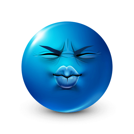 Trying Not To Laugh Blue Emoji