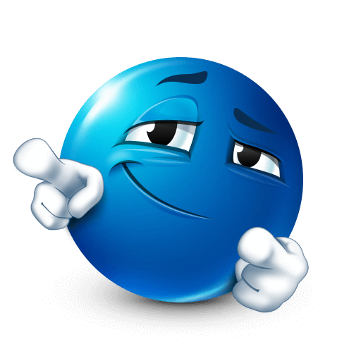 Checking You Out Blue Emoji