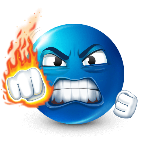 Fire Punch Blue Emoji